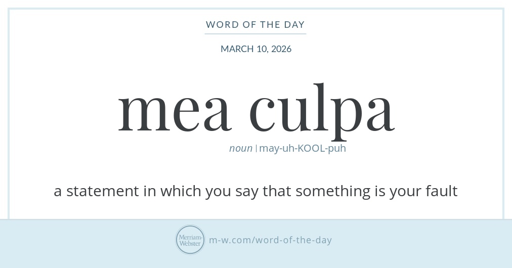mea culpa