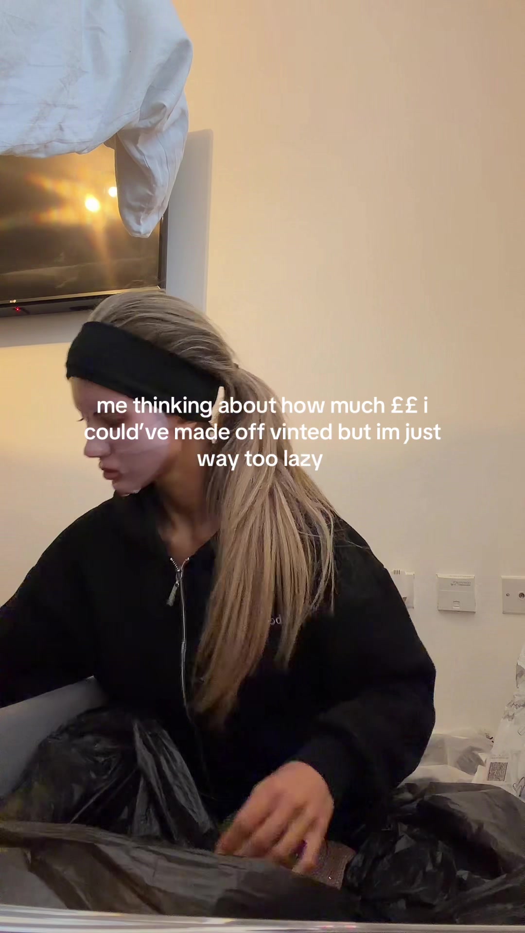 in the bin bags it goes