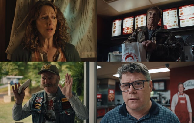 New Images of Judy Greer, John Goodman, Bryan Cranston &amp; Sean Astin in ‘Chili Finger’ - When a small town lawyer finds a human finger in her chili, she blackmails the restaurant for a cash payout in an effort to regain control over her mundane life.