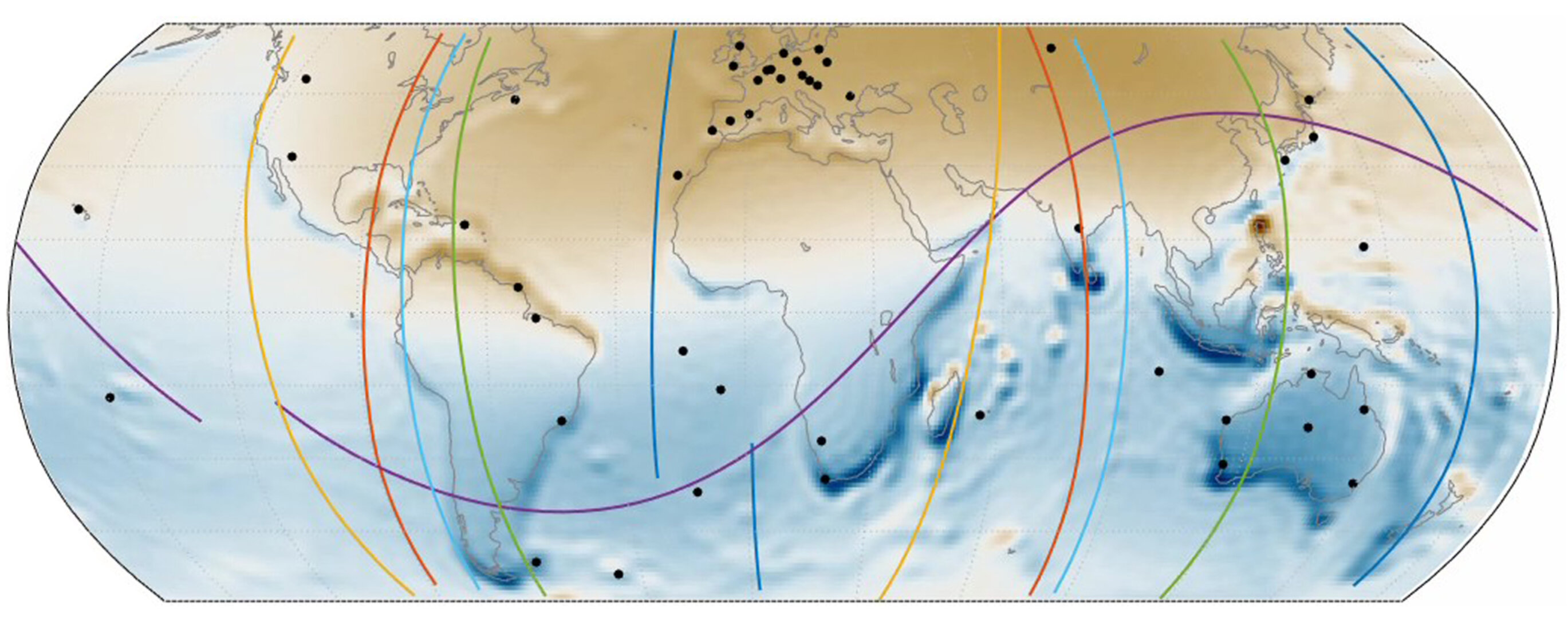 How does an ice satellite detect a geomagnetic storm?