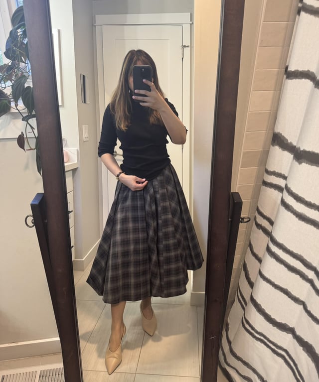 Happy Wednesday. Not sure i can wear this skirt for spring/summer
