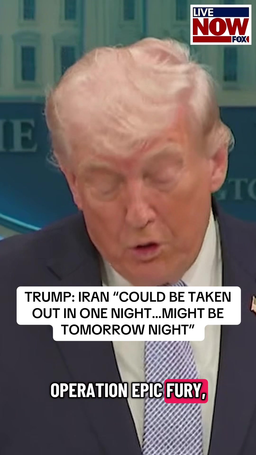 President Trump joined military leaders from the White House Monday to provide an update on Operation Epic Fury and the mission to rescue two airmen downed in Iran. #news #Trump #iran