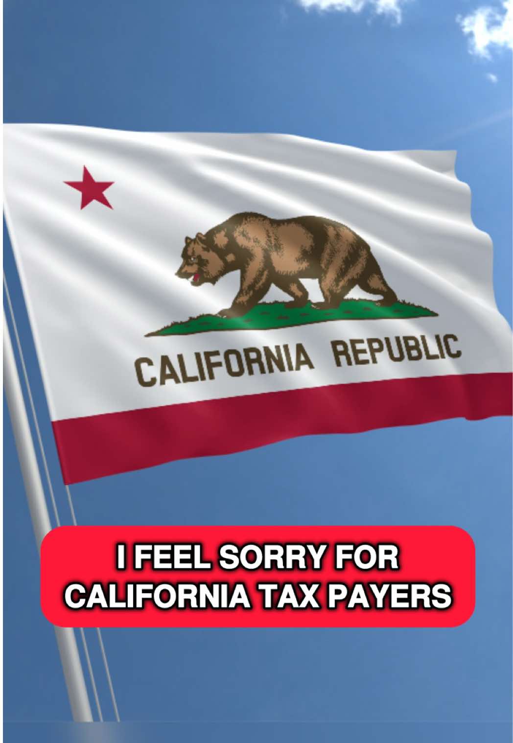 I feel sorry for the taxpayers there. They've had a series of bad decisions on policy that are still in place. Politicians come and go. Policies stay in place till they're removed. I've been going there for 18 years now. I have watched it slowly degrade the entire state. It's sad to watch it happen.  They used to be energy self-sufficient. Now they're actually the first place to see $7 gasoline. They did it to themselves. I really appeal to the voters of California. I feel your pain. Why don't you vote for a new policy? I don't care who, who you put in place. Vote someone who's gonna change the policy, then you'll be winners again.