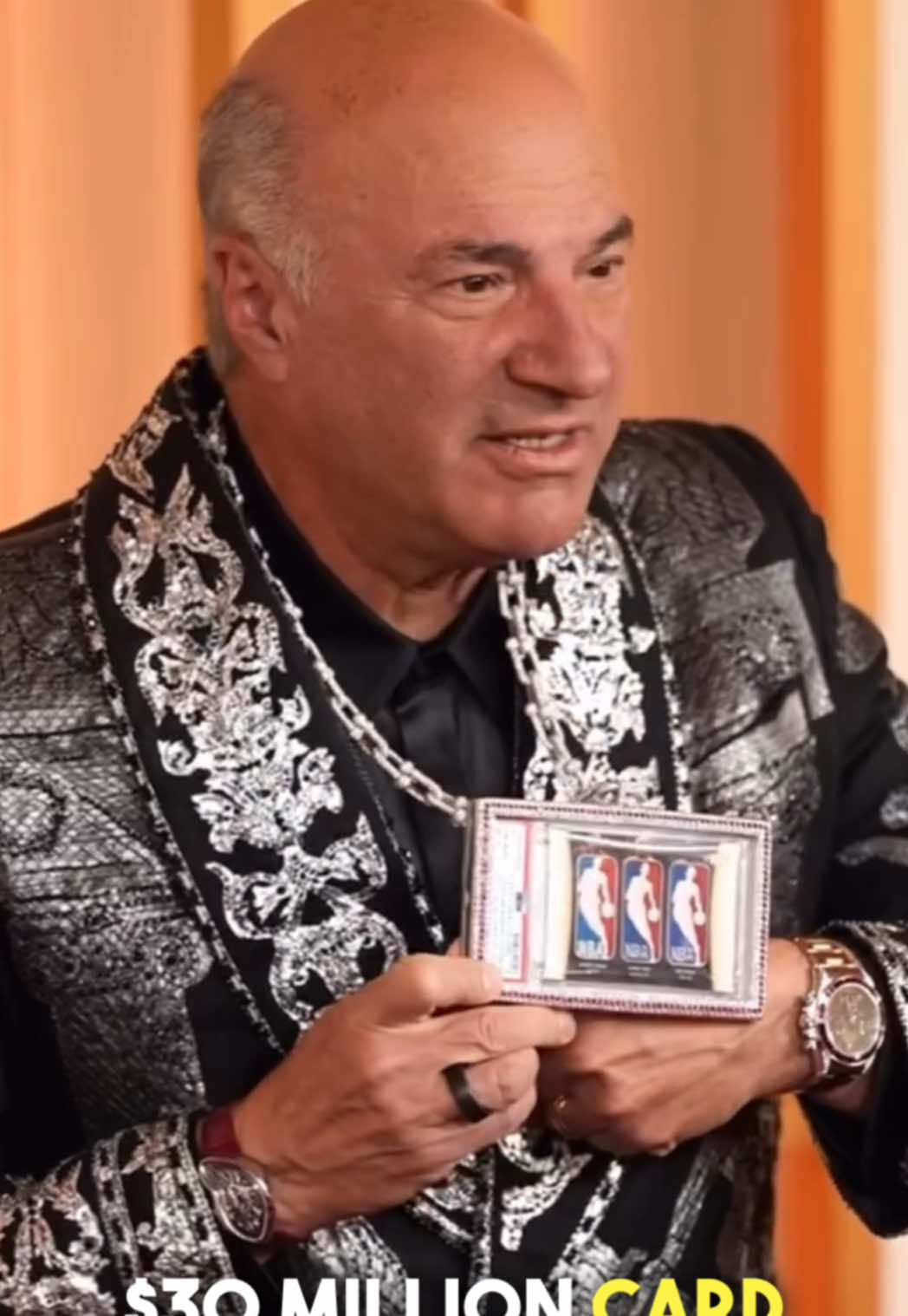 It's an off catalog ruby Daytona. The only other one I know to exist is on the wrist of Federer's wife. I was honored because this was a perfect thing to wear with my Tiffany $30 million card that I caused a commotion with. As a watch collector, I will admit when I received this piece, I wept. Because it took my whole life to get to where I got this Rolex. Listen, there are things in your life that are really not about money. This is the honor of watchmaking as art.