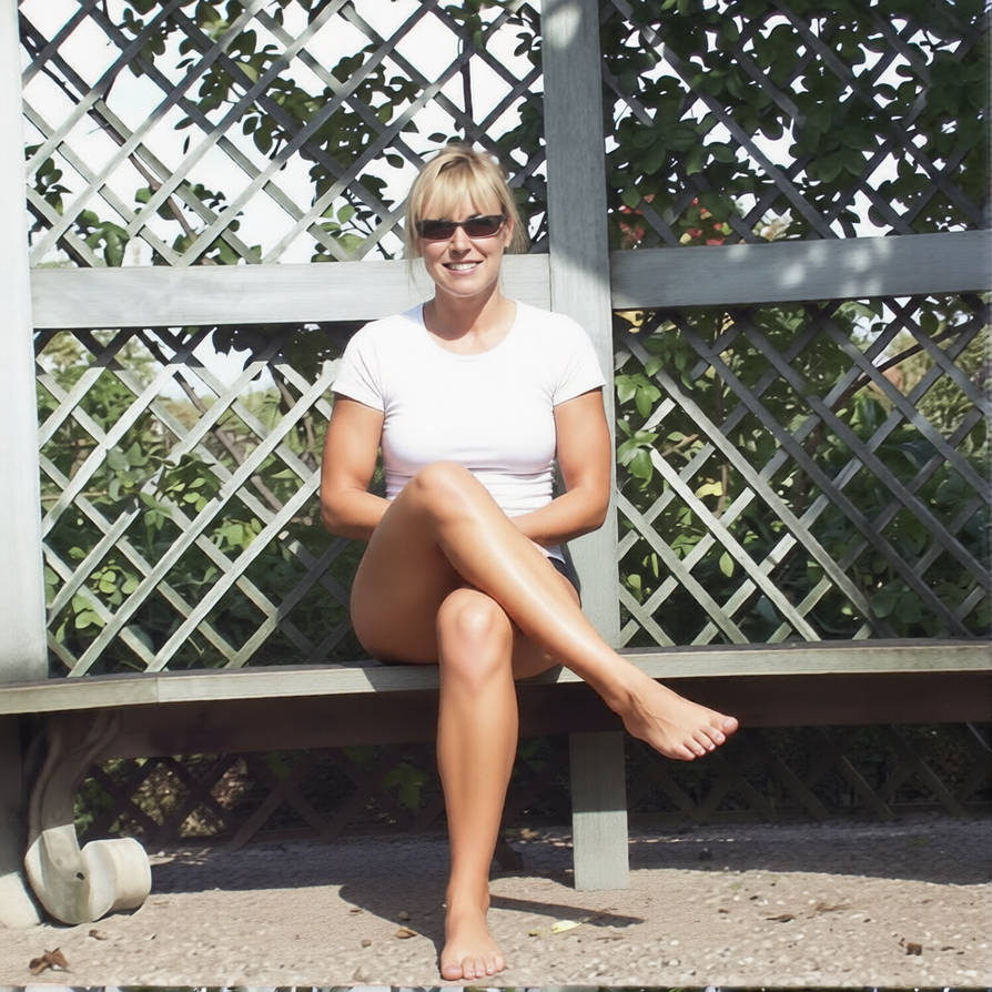 Barefoot Franziska  by GambeLegs26 on DeviantArt