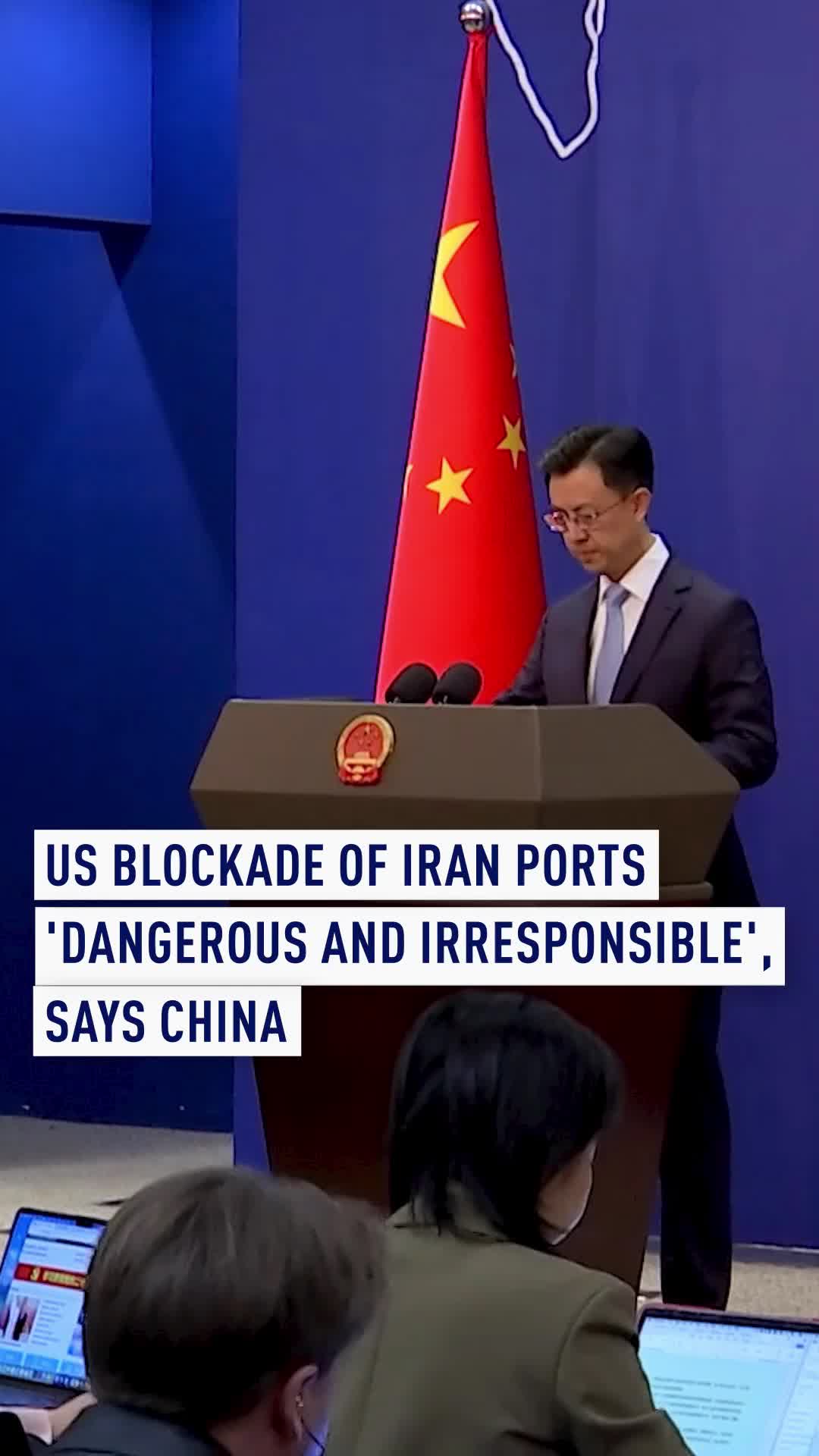 Chinese Foreign Ministry Spokesperson Guo Jiakun said on Tuesday that the US’ decision to blockade the Strait of Hormuz was ‘dangerous and irresponsible’, adding that it would only result in escalating tensions between the parties involved. #Hormuz #china #us #iran