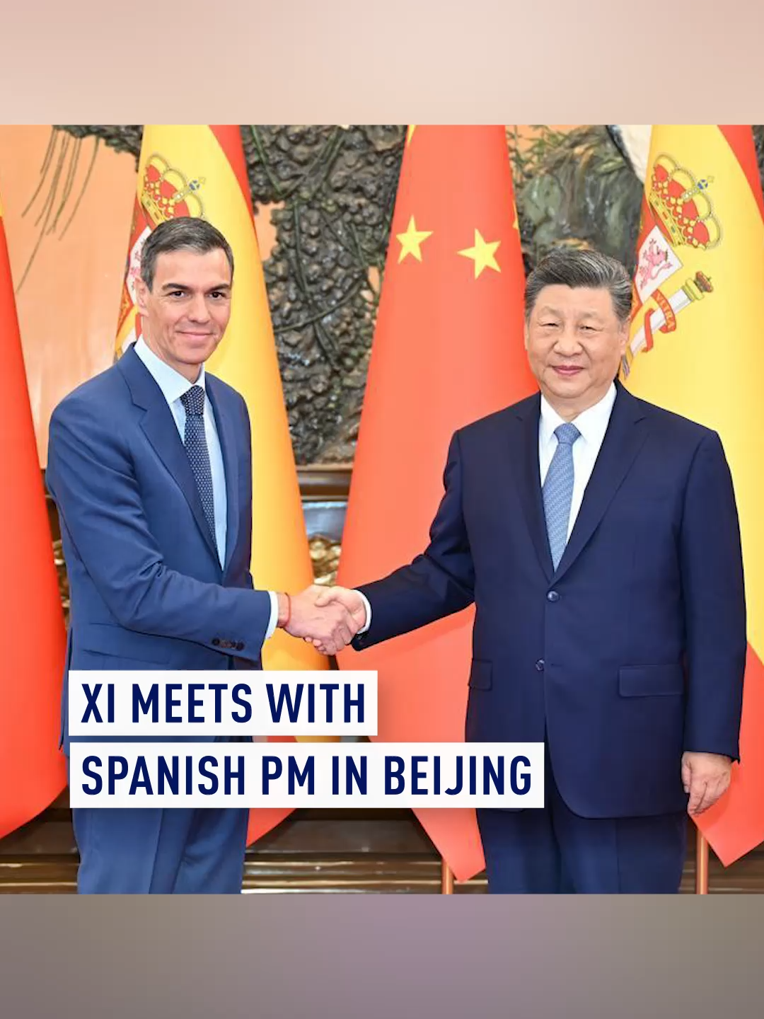 China and Spain should jointly safeguard true multilateralism and protect global peace and development, Chinese President Xi Jinping said on Tuesday in Beijing in his meeting with visiting Spanish Prime Minister Pedro Sanchez. Sanchez is on an official visit to China from Saturday to Wednesday, at the invitation of Chinese Premier Li Qiang. #XiJinping #SpanishPM #PedroSanchez #ChinaSpain