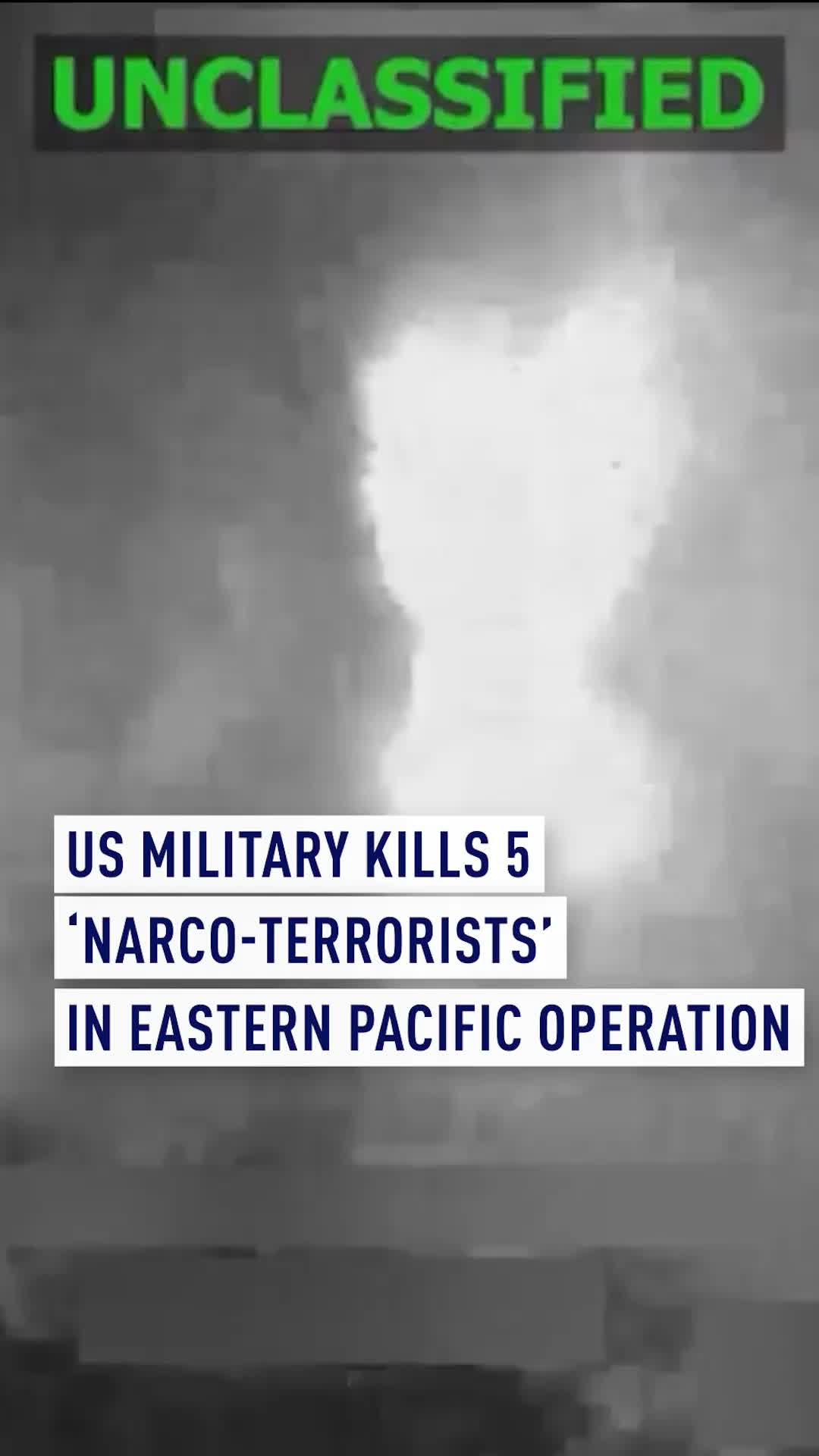 On Saturday, 11 April, US Southern Command (SOUTHCOM) struck two vessels ‘operated by Designated Terrorist Organisations’ in the Eastern Pacific, killing five people. Aerial footage released Sunday captured the vessels exploding. SOUTHCOM confirmed the ships were on narco-trafficking routes; two men died in the first strike, while three were killed in the second. One individual survived the initial attack, prompting a search-and-rescue mission. Carried out by Joint Task Force Southern Spear to disrupt cocaine and fentanyl flows, this operation brings the total number of narco-terrorists killed in the region to at least 168 since September 2025. #mexico #us #warondrugs #narcoterrorism