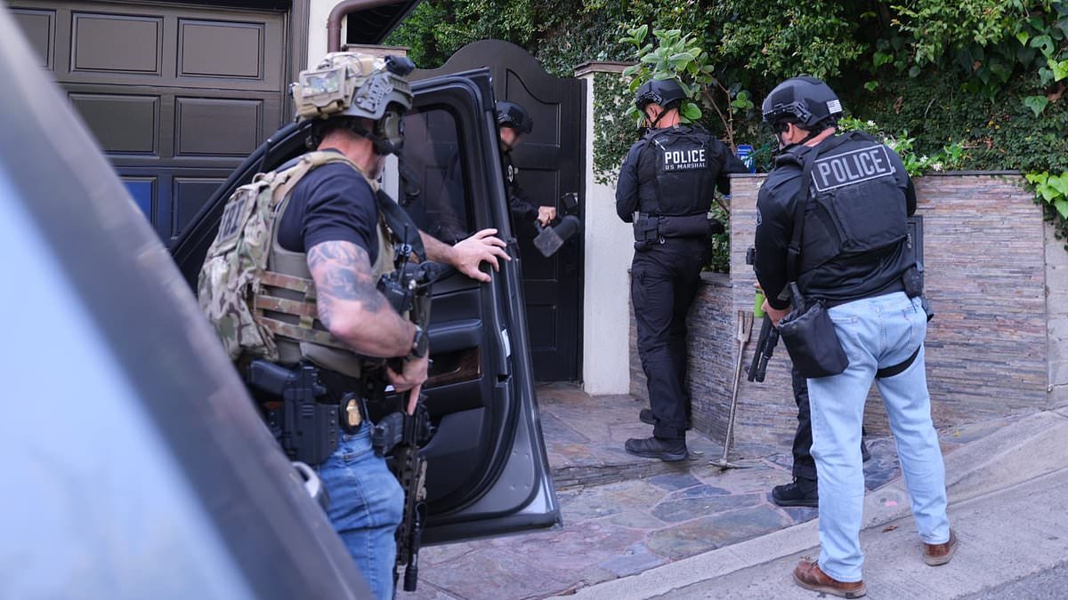 D4vd's home raided by LAPD cops in tactical gear as he's cuffed and thrown in jail on suspicion of murder of 14-year-old girl found in trunk of his Tesla