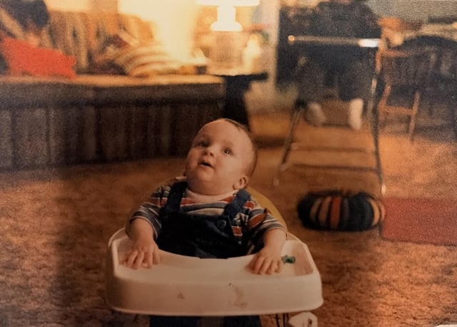 My dad and his brother in the background - 1985
