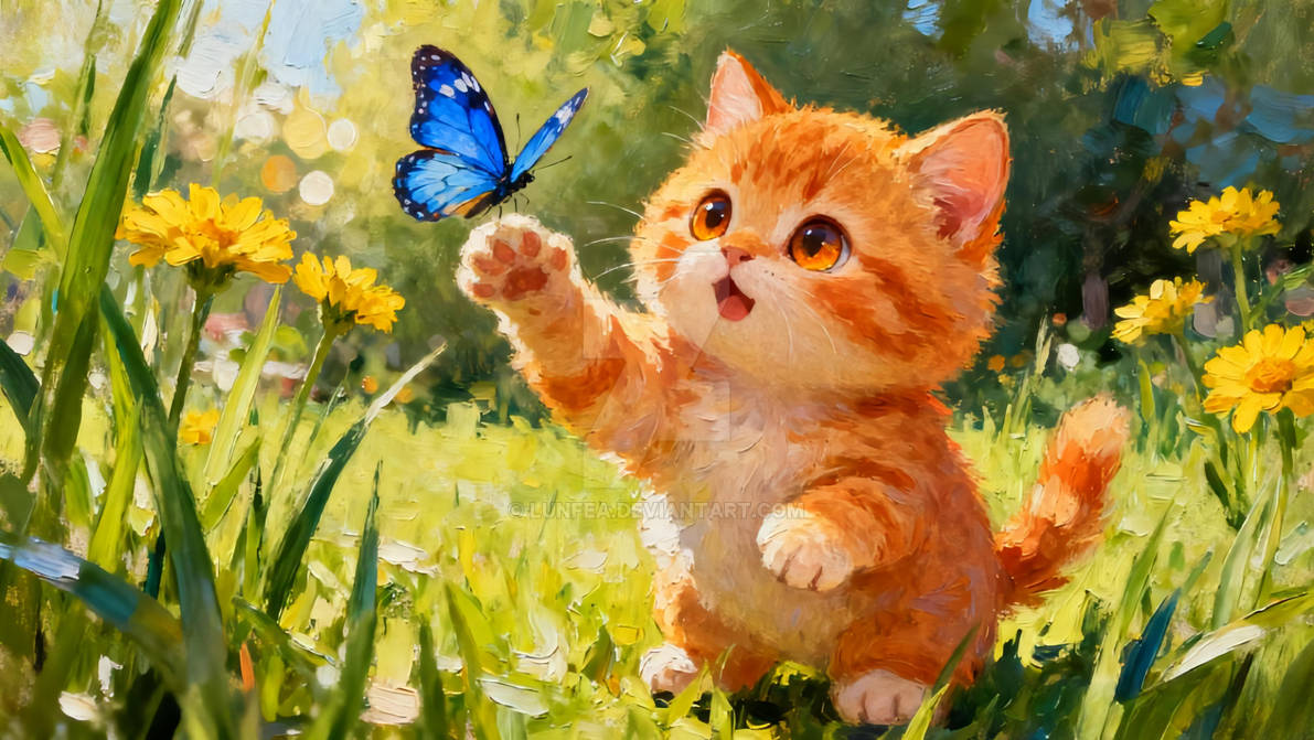 Chasing the Blue Butterfly by Lunfea on DeviantArt