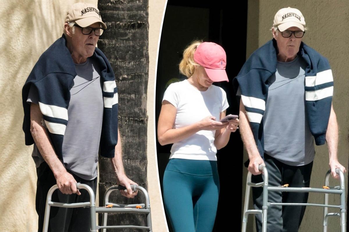 David Hasselhoff, 73, uses walker during rare outing with wife Hayley Roberts
