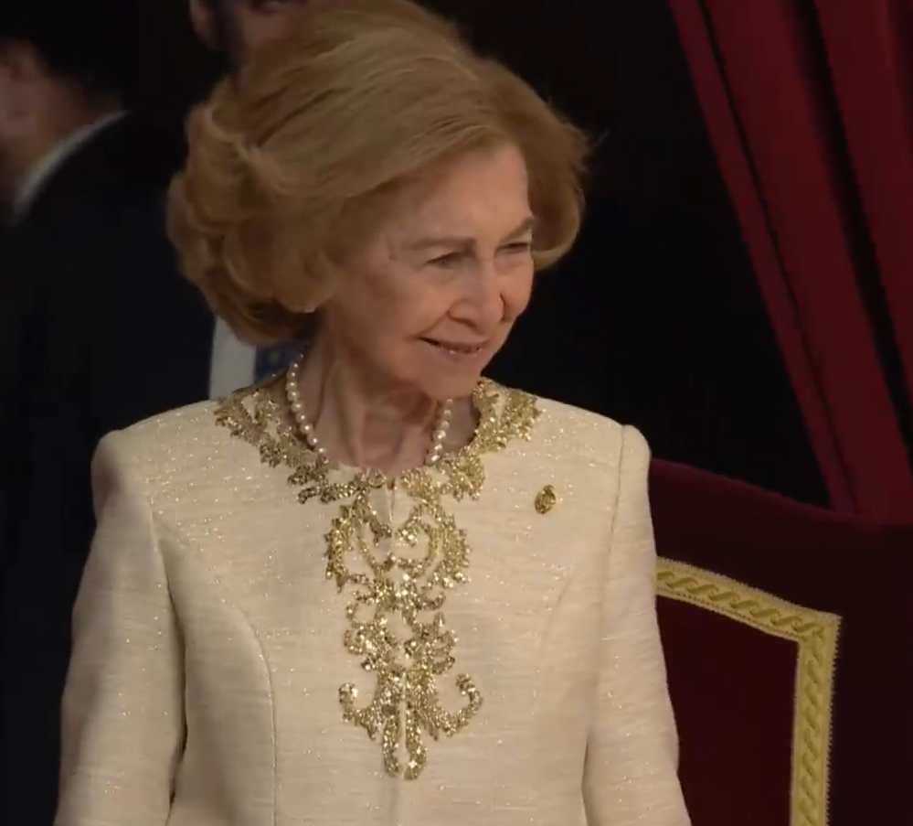 Queen Sofia of Spain is headed to the big royal party of the spring