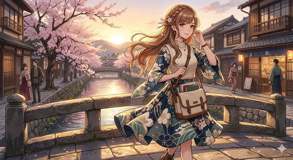 Sakura Waltz at Sunset by okotama on DeviantArt