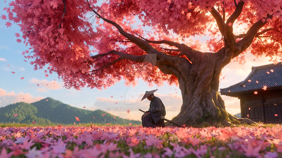 Under the Crimson Canopy by kelik-art on DeviantArt