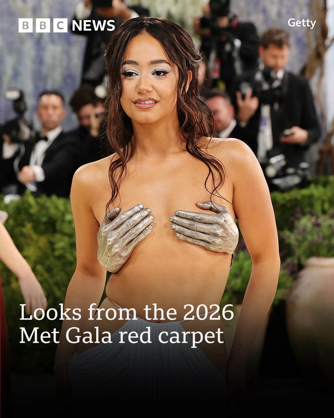 The Met Gala is a fundraiser for the Metropolitan Museum of Art's Costume Institute, and serves as chance for celebrities and design houses to go all-out on spectacle. #MetGala #AnneHathaway #Lisa #Rihanna #SabrinaCarpenter BBCNews