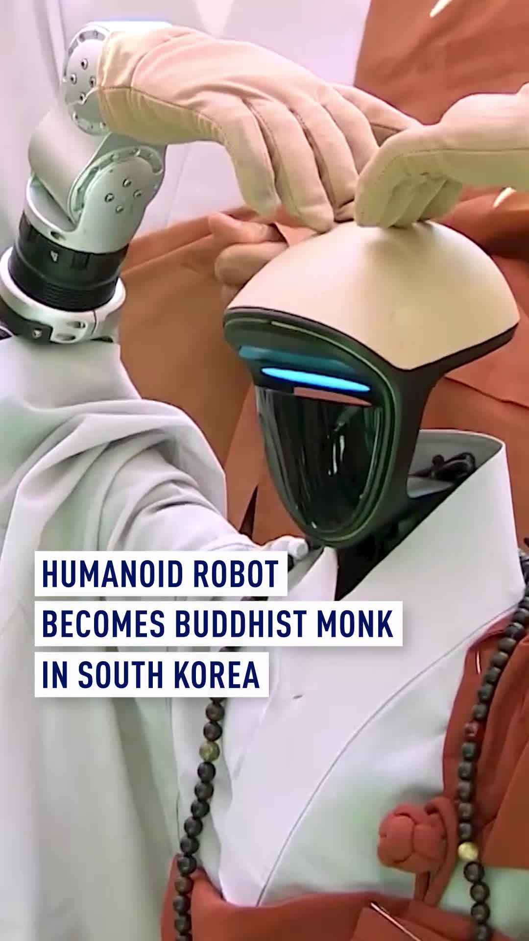 Gabi is the first humanoid robot to become a buddhist monk. At Jogye Temple in Seoul, on Wednesday, the 130-centimetre-tall robot stood before fellow human monks as it pledged to devote itself to Buddhism. The robot monk folded its hands and bowed to the monks presiding over the ceremony as one monk carefully placed a rosary around its neck. Gabi is expected to attend a lantern festival later this month with its fellow robots. #robot #monk #buddhism #southkorea #seoul