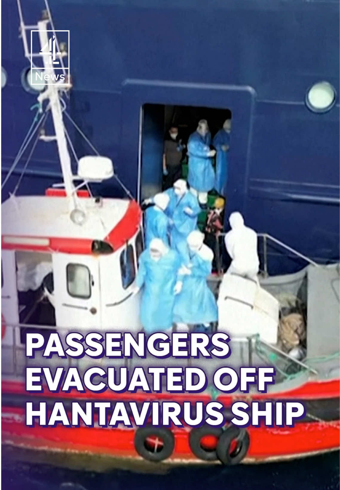 Passengers with suspected hantavirus, have been evacuated from the cruise ship MV Hondius off Cape Verde. The World Health Organisation say they are being taken to the Netherlands. #Hantavirus #CruiseShip #MVHondius #C4news