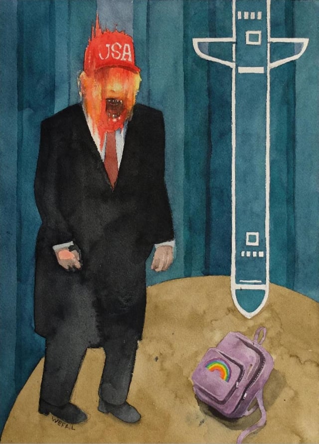 Tomahawk 6, Wefail.art, watercolor, 2026