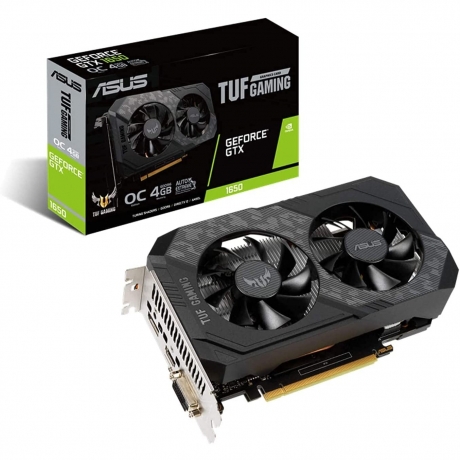 Asus TUF GAMING GTX1650 OC, 4GB DDR6, DVI, HDMI, DP, 1680MHz Clock, Overclocked, Compact Design
