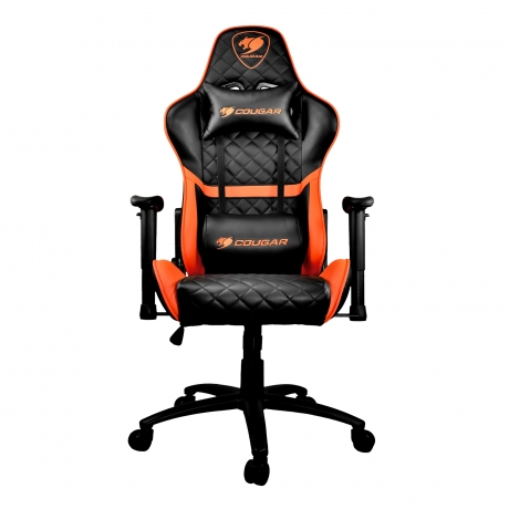 Cougar Armor One Gaming Chair with Reclining and Height Adjustment Black and Orange