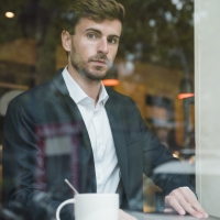 men's brown leather jacket